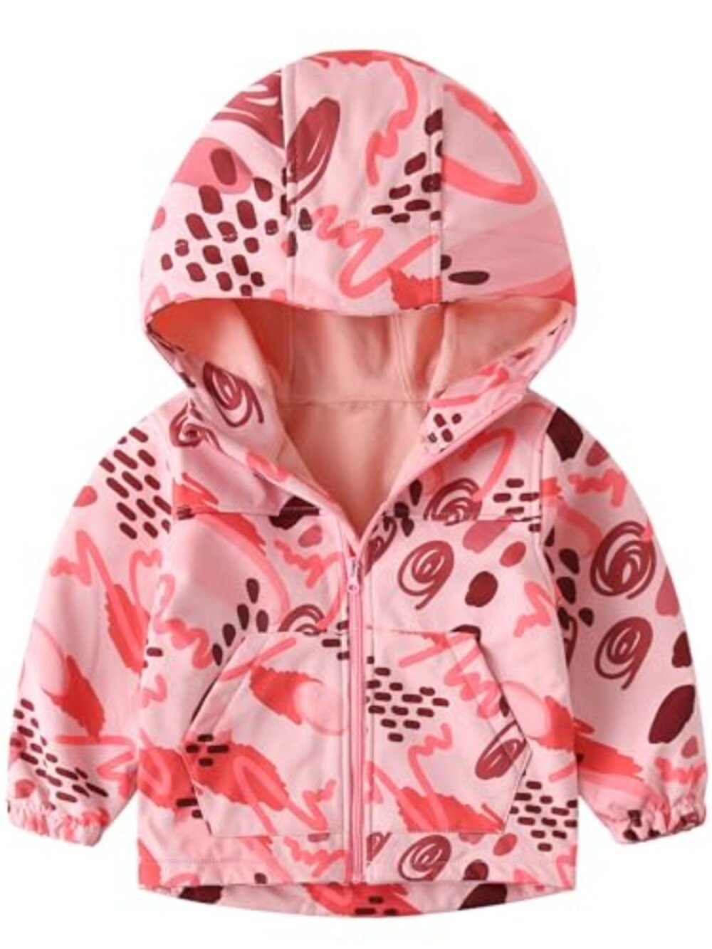 Toddler Fleece Lined Softshell Jacket Waterproof Hooded Windbreaker